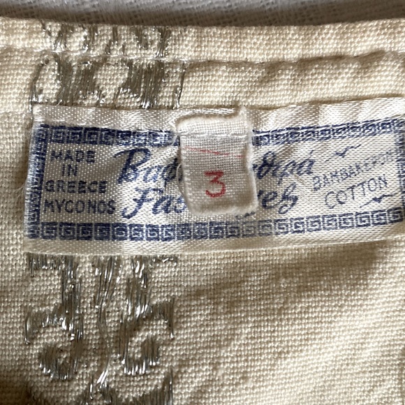 VTG Long Greek Silver-Threaded Dress & Matching Bag - Picture 11 of 16